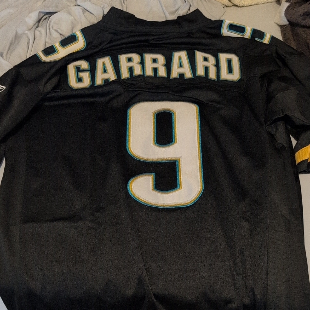 Reebok Black and Gold Men's Jersey